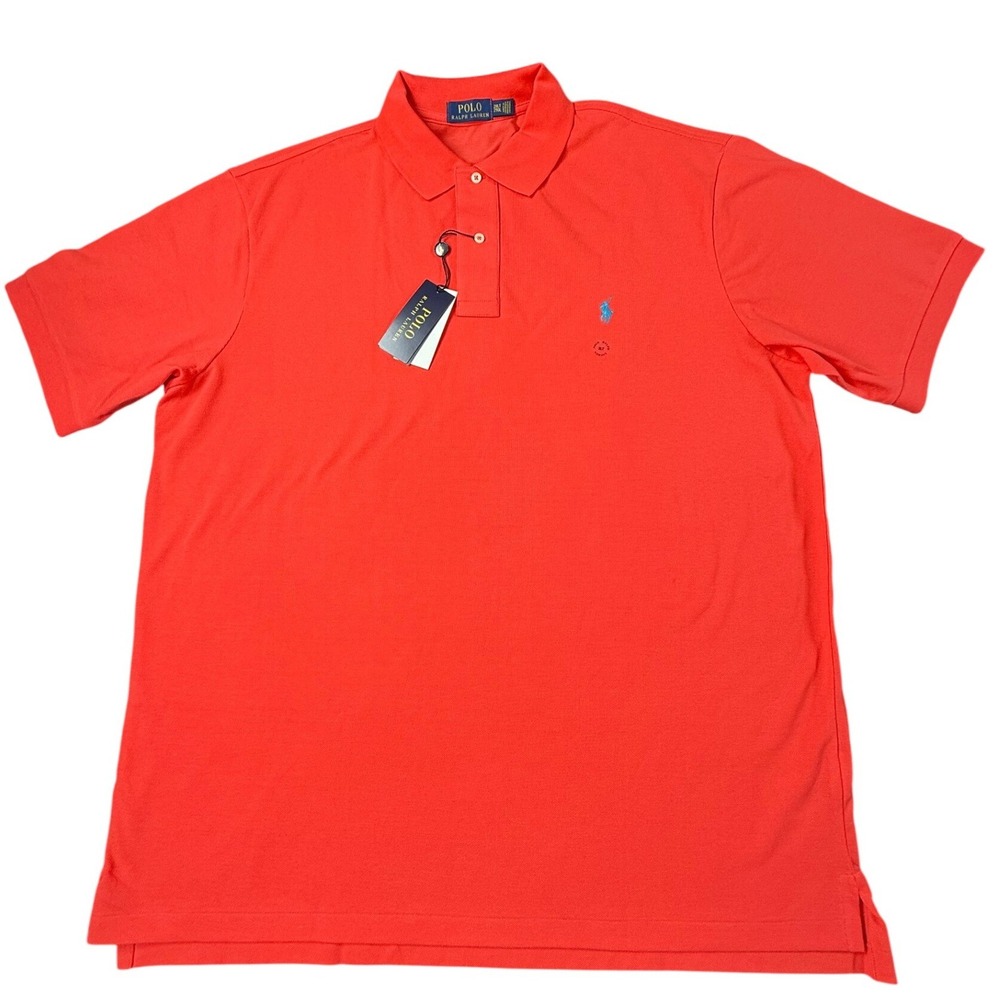 Polo Ralph Lauren Polo Shirt Mens 2XLT Red NEW Short Sleeve Pique Pony Logo